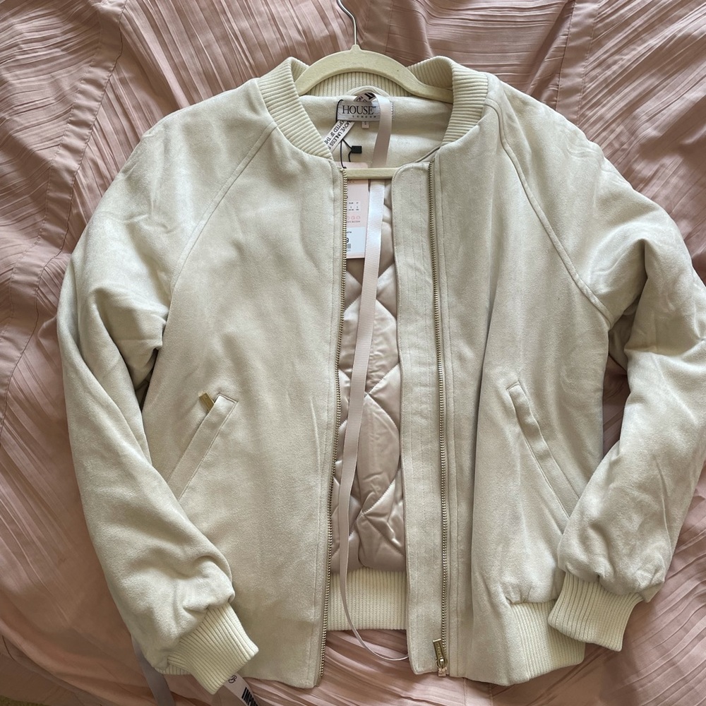 NWT house of cb suede bomber jacket